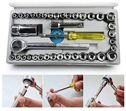 Kridix Mart 40 in 1 Screw Driver Set PCS Automobile Motorcycle Tool Box Set Offset Screwdriver  (Pack of 1)  i need a deacription