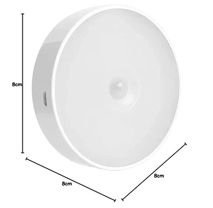 Rechargeable Motion Sensor Adhesive Led Light for Home Night Body Induction Lamp for Bedroom, Under Cabinet Light for Kitchen Automatic Night Light On-Off Sensor - Pack of 1
